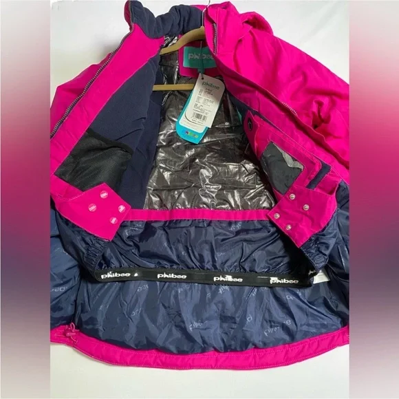 PHIBEE Girl’s Coat Winter Sportswear Snowboard Ski Jacket Pink New size 14 - Picture 10 of 16